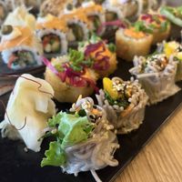 right: soba fruity, behind it (with the crusty coat): lobster  at Bloom Sushi Marais in Paris