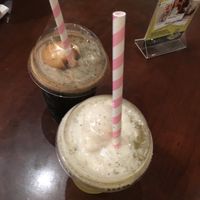 Root beer float and passion fruit ice cream soda to-go at Sweet Moses Soda Fountain and Treat Shop in Cleveland