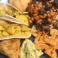 A platter of all the food they offered one week at Sweet Peaces in Flint