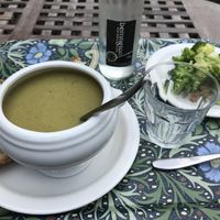 Vegetable soup and vegetables @ Vaults & Garden, Oxford at Vaults and Garden in Oxford