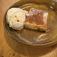 Warm vanilla cake  at Ffarm Hall in Abergele
