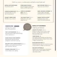 Menu as of July 2026 at Ffarm Hall in Abergele