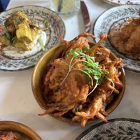 Carrot and coriander bhaji   at Ffarm Hall in Abergele