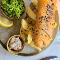 Tofish and chips at Ffarm Hall in Abergele