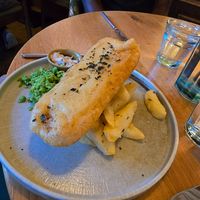 Tofish and chips at Ffarm Hall in Abergele