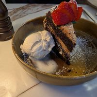 Caramel cake (the special) at Ffarm Hall in Abergele