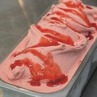 Strawberry sorbet  at Yaza Gelato in Devonport