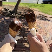 Dark chocolate vegan gelatoo  at Yaza Gelato in Devonport