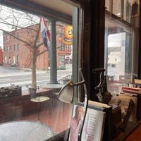 From the window table   at Ragged Edge Coffee House in Gettysburg