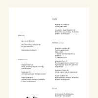 Vegetarian menu  at Martini House in Copenhagen