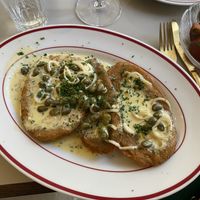 Aubergine piccata  at Martini House in Copenhagen