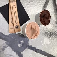 Macadamia and dark chocolate   at Gelateria dei Greci in Rodos