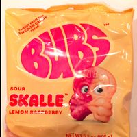 Bubs Sour Skalle Lemon Raspberry (From Sweden) at Passport Sweets in St Augustine