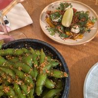 Edmame and corn at cheri-lee in Gothenburg