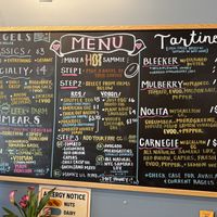 Menu  at Sincerely, Bagel in Portland