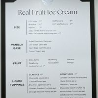menu options   at Bramble & Berry Ice Cream in Lancaster