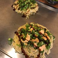 Okonomiyaki vegano at Nagataya in Hiroshima