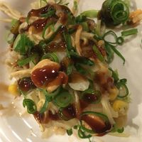 Vegan okonomiyaki at Nagataya in Hiroshima