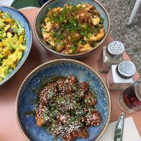 Cauliflower bites, loaded wedges  at Tabi Loo Ixelles in Brussels