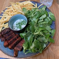 Vegan steak frites! (Mock meat from Juicy marbles)  at Tabi Loo Ixelles in Brussels