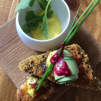 Tempeh tofu pané ! Phénoménal at Rest'o in Bordeaux