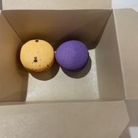 Macaroons! Thai tea and taro  at NUTTEA in Redmond
