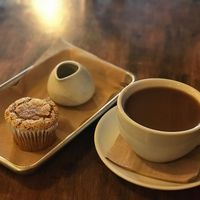 Fresh Coffee with Gluten Free Sweet Potato Muffin  at Nature's Brew in Los Angeles