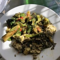 Tofu and stir fried vegetables  at Rey Sol - Parque Central in Guatemala City