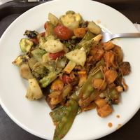 Buffet vegan options  at Rey Sol - Parque Central in Guatemala City