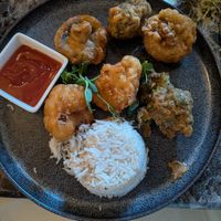 Vegan tempura at Grand Royal Bistro Bar in Waterfoot