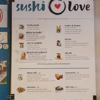 Menu  at Sushi Love in Portland