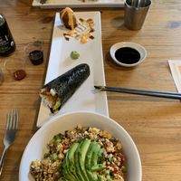 Bowl and hand roll!!!   at Sushi Love in Portland