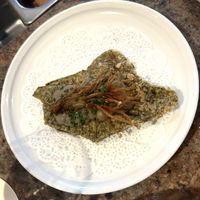 Nori cracker, mushroom mousse  at Hazel in Melbourne