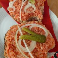 "Minced meat" bun at Black Veg in Bonn