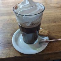 Hot chocolate with cream at Black Veg in Bonn