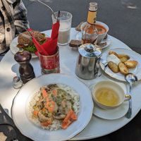 Front: 'Hühnerfrikasse' on the day menu at Black Veg in Bonn