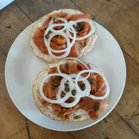 LAX sandwich with carrot salmon at Black Veg in Bonn