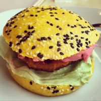 Yummy burger!  at Vega City in Budapest