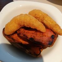 Breaded "Shrimps" and Pumpkin at Vega City in Budapest