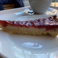 Strawberry cake at Vega City in Budapest