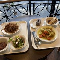 Smoked tofu, chocolate raw cake.  at Vega City in Budapest