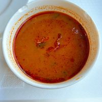 goulash soup at Vega City in Budapest