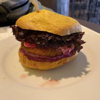 Vegan burger  at Vega City in Budapest