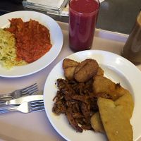 fried cashew cheeze!! at Vega City in Budapest