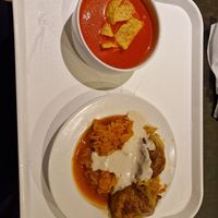 Paprika Soup and Cabbage Rolls at Vega City in Budapest