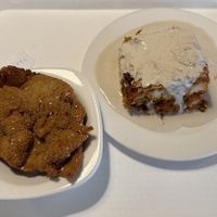 Lasagna and Seitan on the Side  at Vega City in Budapest