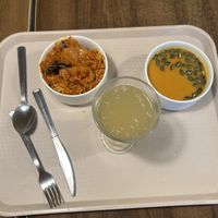 Pumpkin soup with sausage ratatouille   at Vega City in Budapest