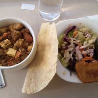 Daily menu and salad at Vega City in Budapest