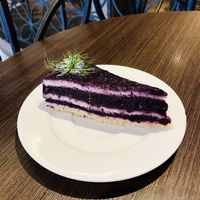 Blueberry cake at Vega City in Budapest