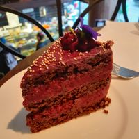 Forest fruits cake at Vega City in Budapest